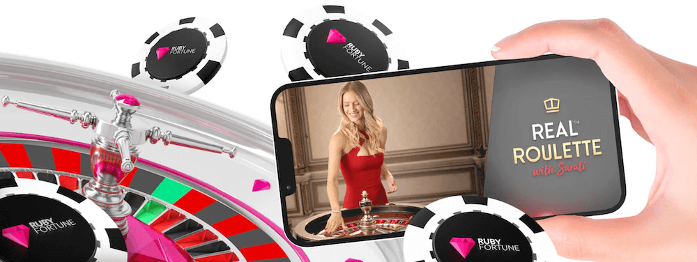 Live casino and games at Ruby Fortune Casino