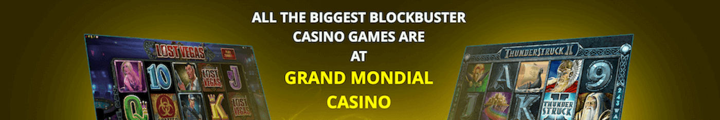 Live casino and games at Grand Mondial Casino
