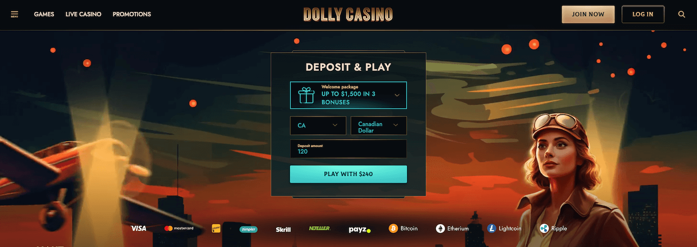 Dolly casino homepage
